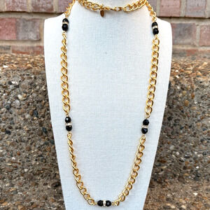 Joan Rivers Gold and Black Necklace